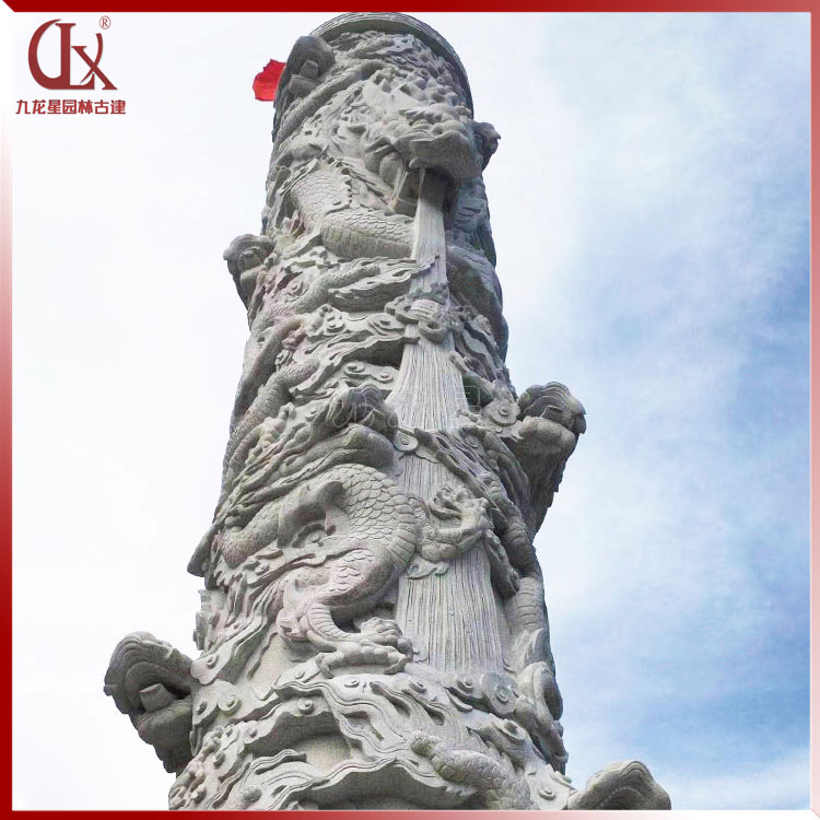 廣場(chǎng)石雕龍柱圖片